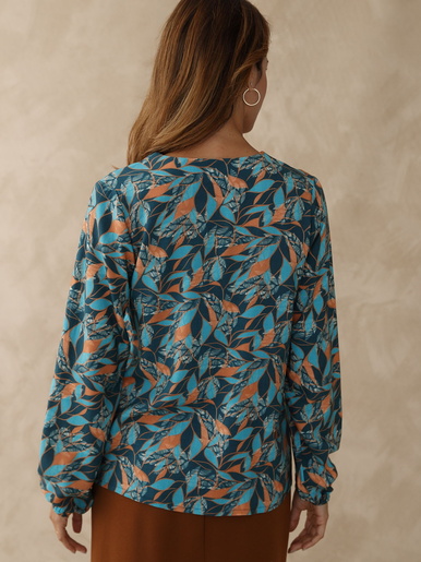 Blouse fluide encolure V