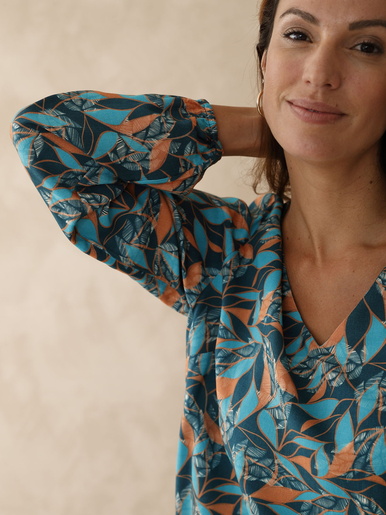 Blouse fluide encolure V