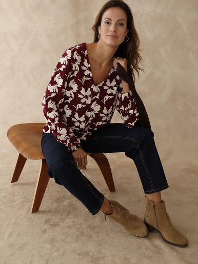 Blouse fluide encolure V