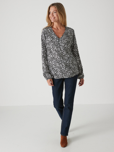 Blouse fluide encolure V
