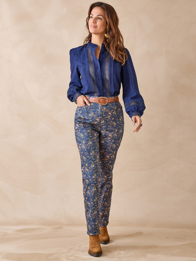 Blouse col volanté