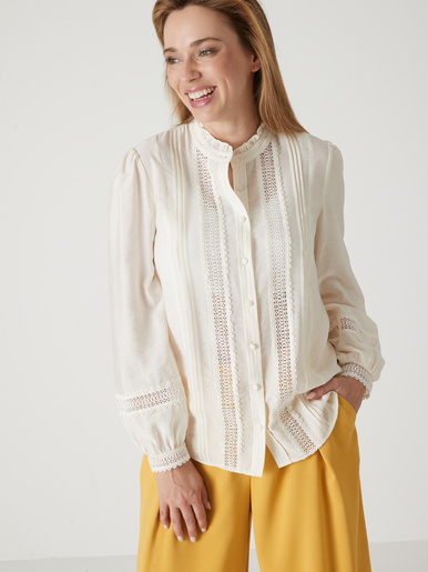 Blouse col volanté