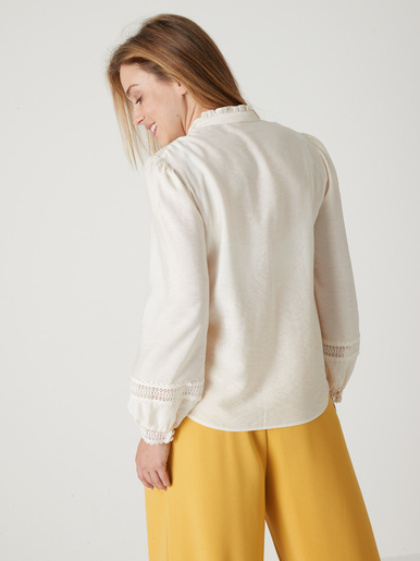 Blouse col volanté
