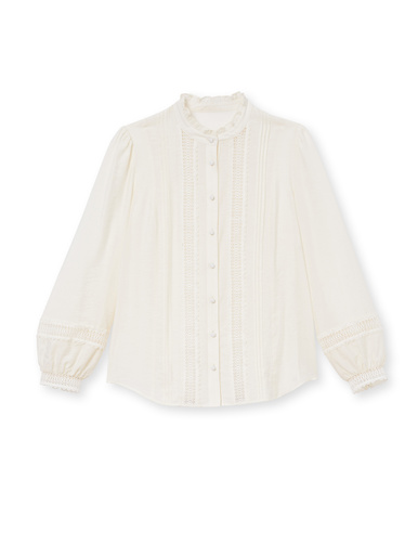 Blouse col volanté