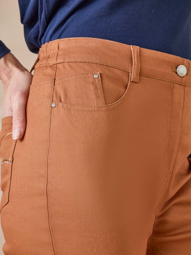 Pantalon 5 poches taille haute