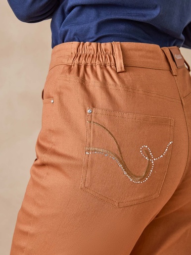 Pantalon 5 poches taille haute