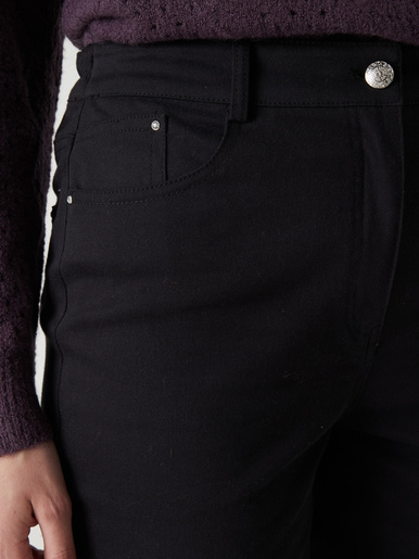 Pantalon 5 poches taille haute