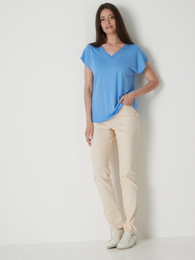 Pantalon 5 poches taille haute