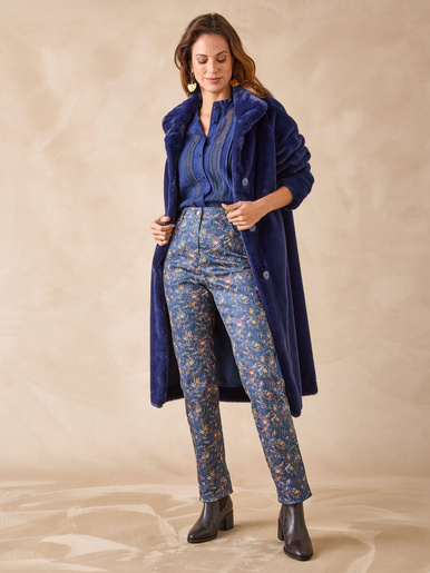Pantalon 5 poches taille haute