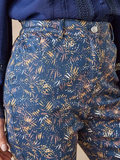 Pantalon 5 poches taille haute