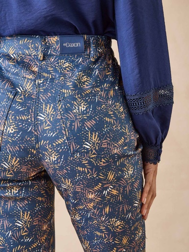 Pantalon 5 poches taille haute