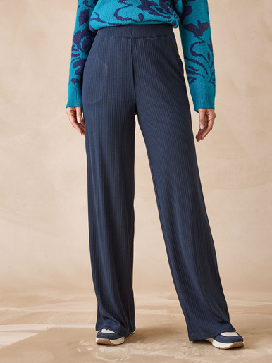 Pantalon large et droit - Daxon - Marine