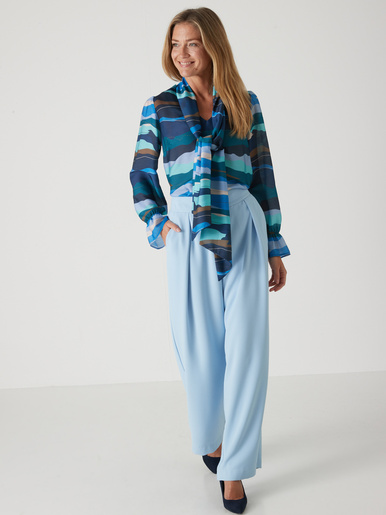 Pantalon large en crêpe