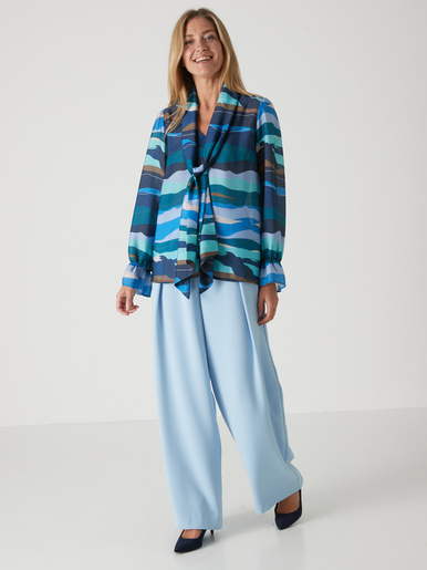 Pantalon large en crêpe