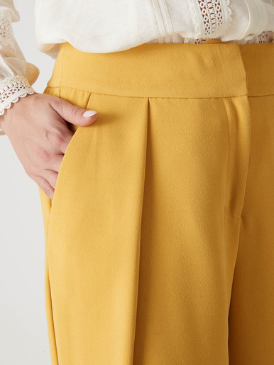 Pantalon large en crêpe