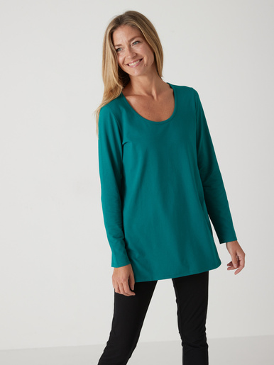 Lot de 2 tee-shirts manches longues - Daxon - Imprimé vert + uni vert