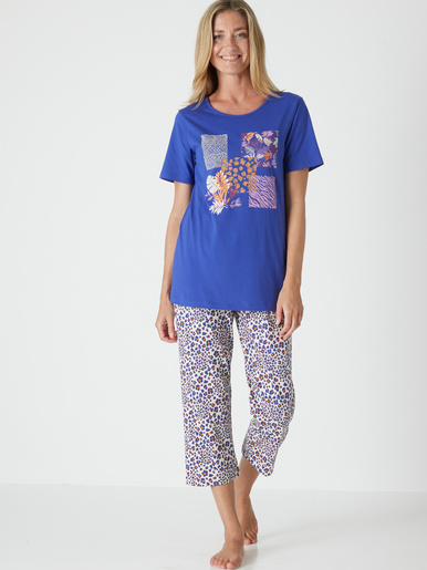 Tee-shirt de pyjama manches courtes - Daxon - Bleu