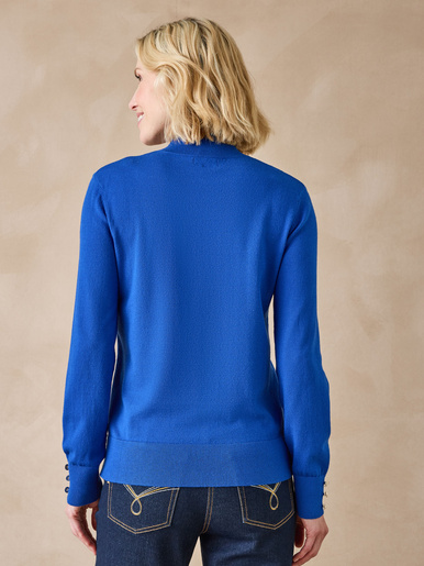 Pull col montant - Daxon - Bleu