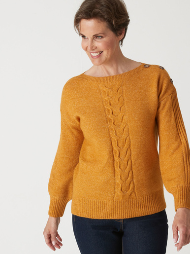 Pull encolure bateau en jersey envers