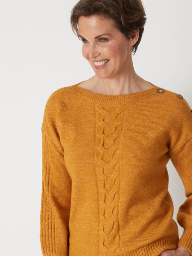 Pull encolure bateau en jersey envers
