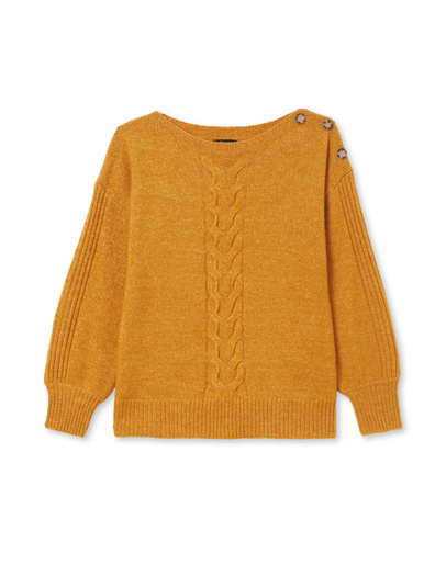 Pull encolure bateau en jersey envers