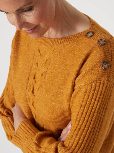 Pull encolure bateau en jersey envers