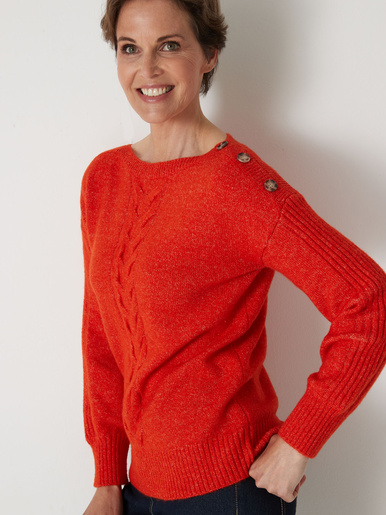 Pull encolure bateau en jersey envers