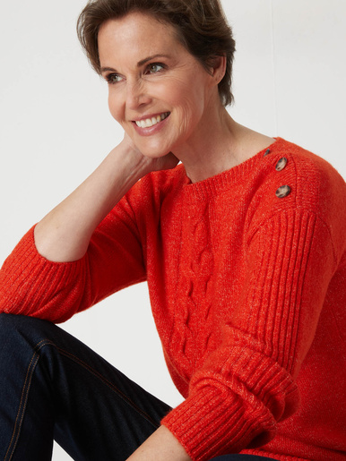 Pull encolure bateau en jersey envers
