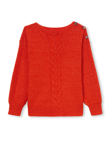 Pull encolure bateau en jersey envers