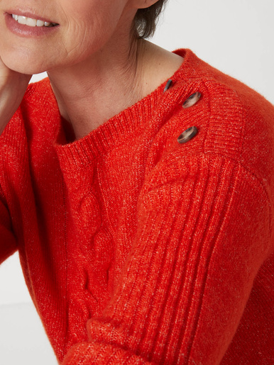 Pull encolure bateau en jersey envers