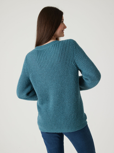 Pull torsadé avec laine et mohair