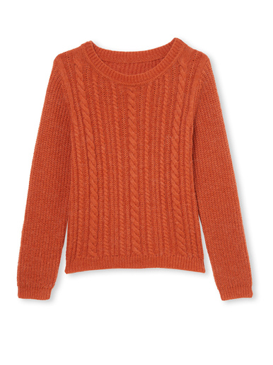 Pull torsadé avec laine et mohair