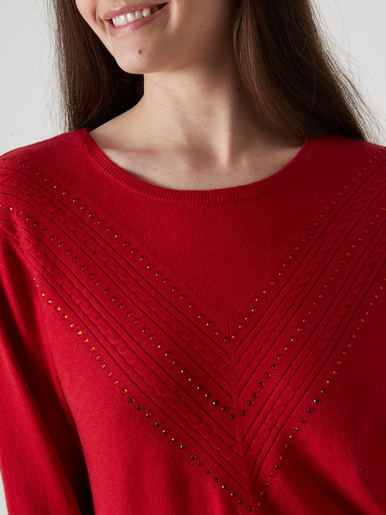 Pull point fantaisie détails rivets