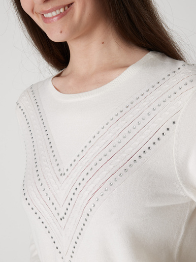 Pull point fantaisie détails rivets