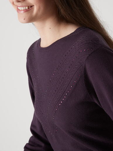 Pull point fantaisie détails rivets