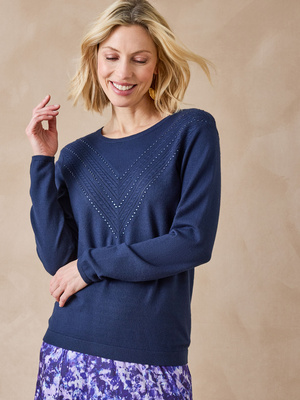 Pull point fantaisie détails rivets