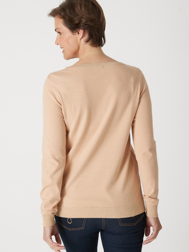 Pull en maille jersey et ottoman