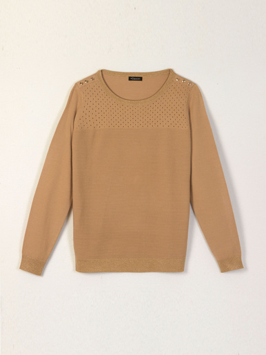 Pull en maille jersey et ottoman