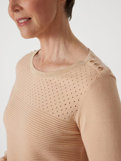 Pull en maille jersey et ottoman