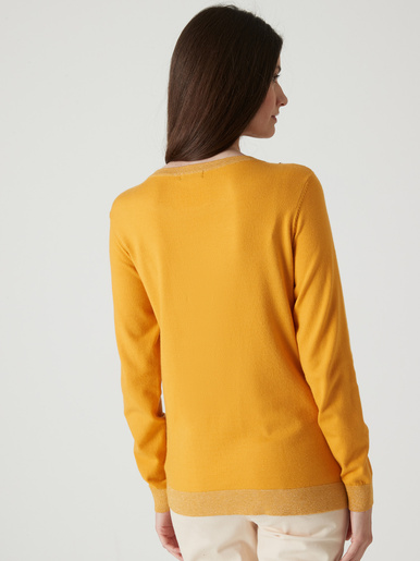 Pull en maille jersey et ottoman