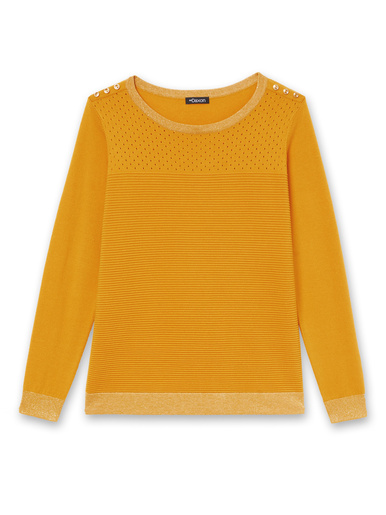 Pull en maille jersey et ottoman