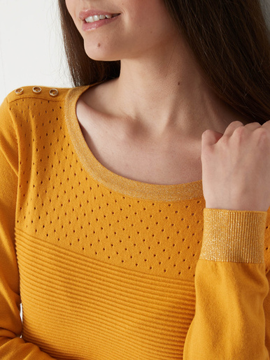 Pull en maille jersey et ottoman