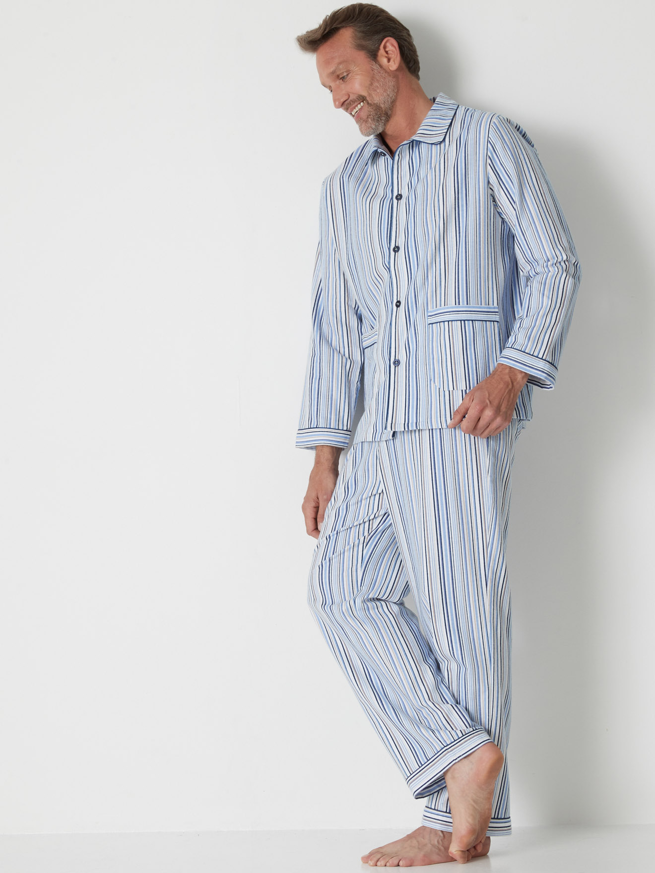 Pyjama en flanelle pur coton Daxon Homme Daxon - Main Image