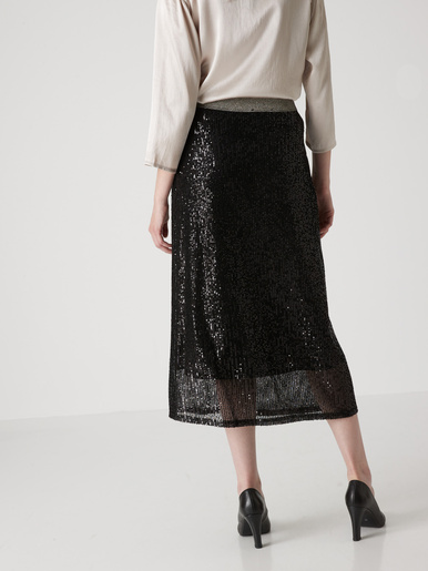 Jupe évasée à sequins