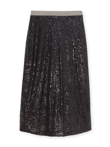 Jupe évasée à sequins