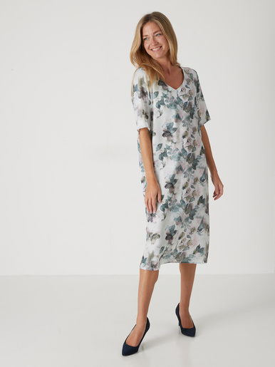 Robe effet satiné manches larges