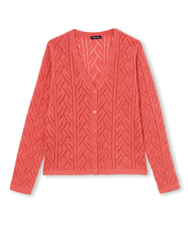 Gilet maille point fantaisie avec laine