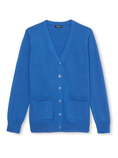 Gilet encolure V 50% laine mérinos