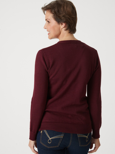 Gilet encolure V 50% laine mérinos