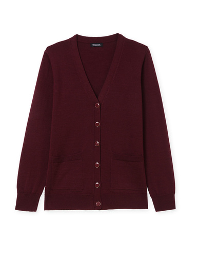 Gilet encolure V 50% laine mérinos